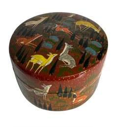 Woodland Scene Lacquered Trinket Box (BR1)