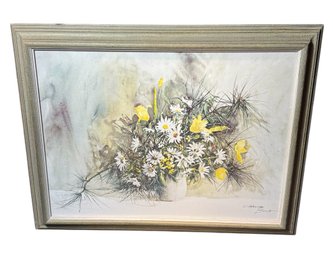Carolyn Blish (1928) Tulips & Daisies Framed Floral Art Print