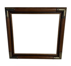 Wooden Frame With Ornate Brass Corners (BR1)