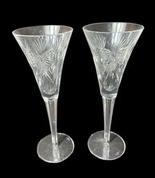 Waterford Crystal Millennium Champagne Glass Pair