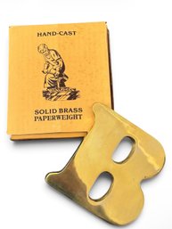 Solid Brass 'B' Paper Weight (LR)
