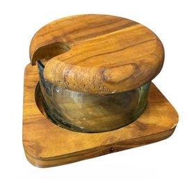 MCM Wooden & Glass Jelly Jar (K)