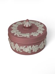 Wedgwood Pink Jasperware Lidded Trinket Box (LR)