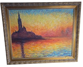 Claude Monet(1840-1926) San Giorgio Maggiore At Dusk Art Print In Gilded Frame(LR)