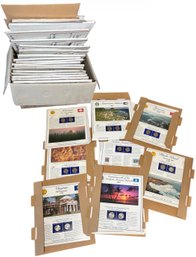 Box Full Of PCS US Territories Quarters & Stamps  (LR)