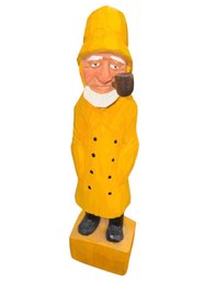 Big Carved Wooden Fisherman Statue (BDR)