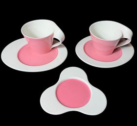 Villeroy & Boch Pink & White German Tea Set 5pc