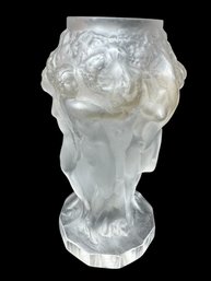 Nude Women Frosted Glass Vase