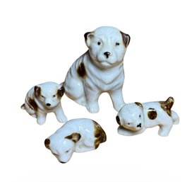 Ceramic Dog Family Figurines 4pc (B)