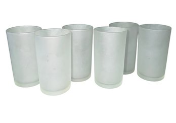 Frosted Drinking Glass Cups 6pc Set (DR)