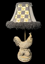 Country Farmhouse Rooster Table Lamp Works!