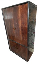 Henredon Wooden Black Lacquered Armoire Cabinet(DR)