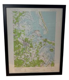 1950 Ipswich Massachusetts Framed Coastal Map Print (B)