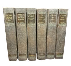 Theodore Roosevelt 1920s Scribners Six Book Collection (LR)