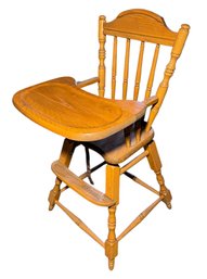 Solid Wood Childs High Chair Vintage (A)