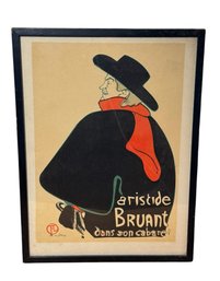 Henri De Toulouse-Lautrec (1864-1901) Bruant Dans Son Cabaret Framed Posted Print (B)