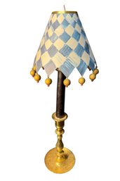 Baldwin Brass Candlestick With Whimsical Paper Shade