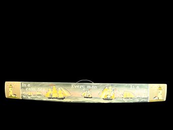 Nautical Wood Painted Horizontal Decorative Hanging Piece (K)