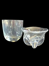 Swedish Crystal Candy Dish Dish And Vase   (K)