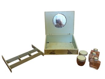 Frances Martin Pastel Green Floral Travel Vanity (D)