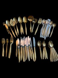 Onidacraft, Community & Florentine Gold Colored Silverware