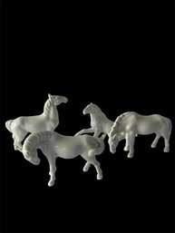 Miniature Porcelain Horses, (4)  (SL)