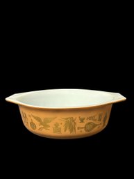 Early American Patterned Vintage Pyrex Dish
