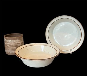 Stone Age By Knobler Vegetable Bowl Set & Uzumati Ceramics Planter (D)