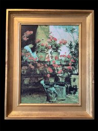 Print On Canvas Of Geraniums By Childe Hassam (DR)