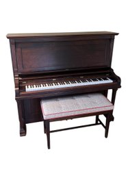 Henry F. Miller Upright Piano & Bench (DR)