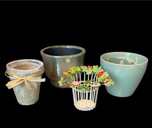 Planters & Decorative Metal Floral Holder (D)