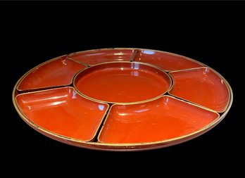 Sushi Rotating Home Set With Red Lacquer (D)