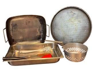 Steam Table Pan, Pizza Pan, Fryer Basket & Kitchen Utensils (d)