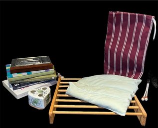 Wooden Trivet, Bag, Microwavable Heat Pack, Books, Journals & Lipstick Holder (d)