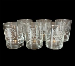 Buckingham Browne & Nichols School 1972 Society Set Of 6 Glasses (d)