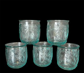 Palm Tree Glasses Set Of 5 (D)