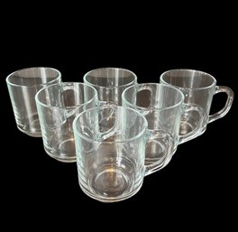 Arcoroc French Glass Coffee Mugs (D)