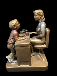 Teachers Pet, Metal Sculpture, Vintage