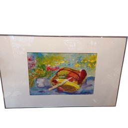 'Picnic Planned', Original Watercolor By Bob Gertz