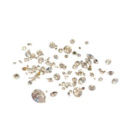 Multitude Of Cubic Zirconia And Rhinestones,  Largest Is 19ct