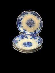 Antique Royal Blue Porcelain Bowls 4