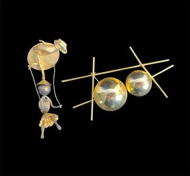 Mixed-Metal Ricky Boscarino Pin & Kandinsky-Themed Pin