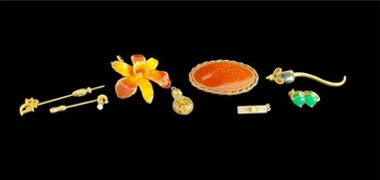 Mezuzah Pendant And Mini Jar Pendant, Scarf Pins, Brooches & Single Earring