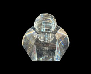 Baccarat France Crystal Faceted 'Malmaison' Hexagon Shaped Inkwell Stamped