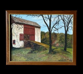 Signed Painting Of Country Cottage By Polly ODonnell (G)