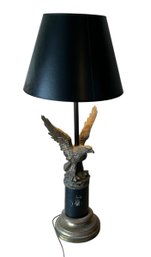 Eagle Federal Lamp With Bronze Or Brass Eagle, Vintage (G)