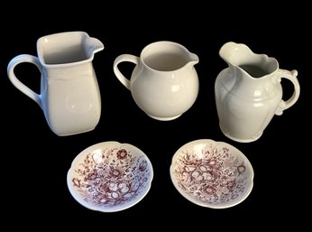 Windsorware & White Ceramic Pitchers (g)