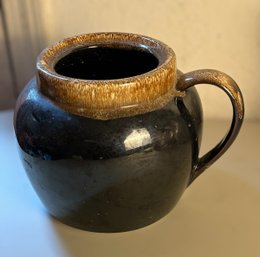 Vintage Pfaltzgraff Gourmet Brown Drip Glaze Large Bean Pot 1970s