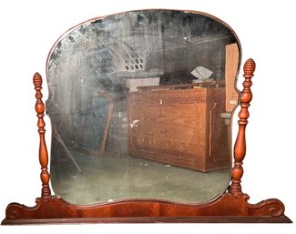 Cherry Wood Antique Dresser Mirror (A)