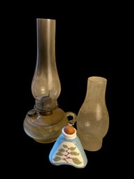 Vintage Oil Lamps, Ceramic Candle